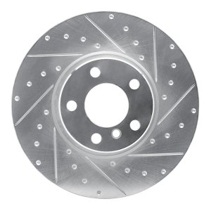 BMW X4 Brake Rotor (1) - Left Front - R1 Concepts - Drilled & Slotted - Silver - `16-`18